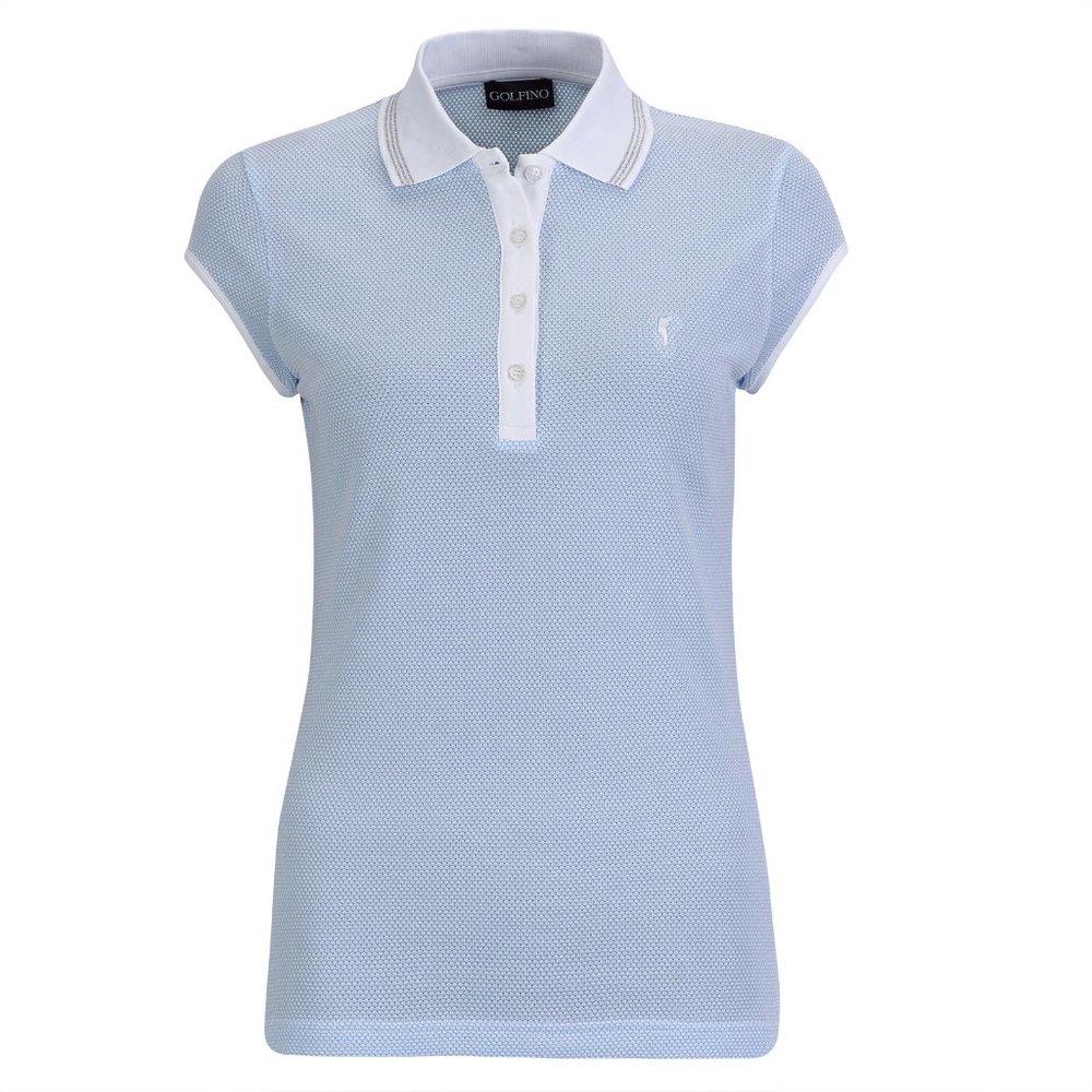Golfino Mercedes Cap Sleeve Polo - Blue Bay